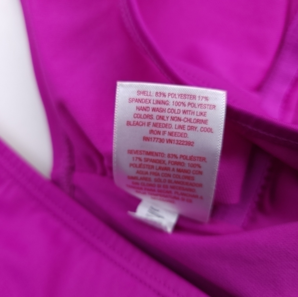 New Xhilaration Purple Pink One Piece Swimsuit Sz M - Picture 10 of 10